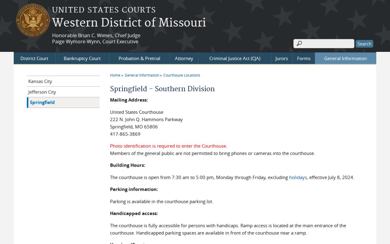Public courthouse record-access setting for Barry County court record requests